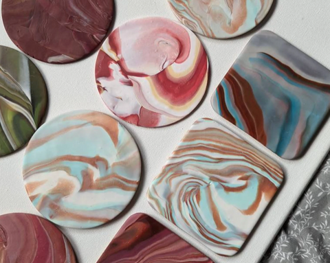 Polymer Clay coasters