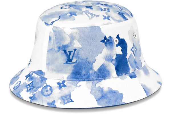 Louis Vuitton - Blue Monogram Fade Bucket Hat – eluXive