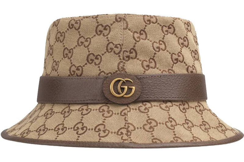 gucci canvas fedora hat