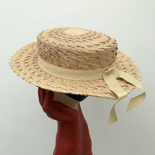 Yves Saint Laurent YSL Designer 1960's Straw Oversized Hat