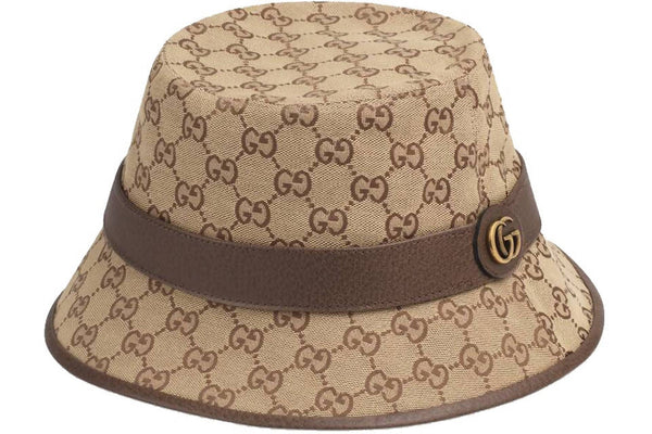 Gucci GG Canvas Bucket Hat, Size S, Pink, GG Canvas