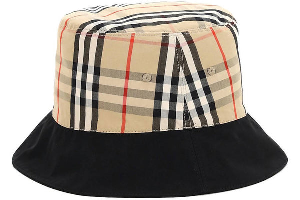 Teddy-D Plan de Paris Reversible Small Brim Bucket Hat Black and White  Cotton Blend