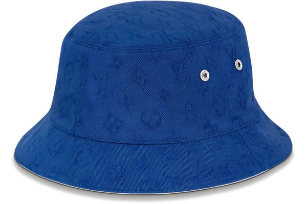 LOUIS VUITTON Mesh Embroidered Everyday LV Cap 58 Blue 989604