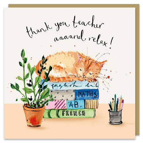Thank you teacher card | Edinburgh gift shop 