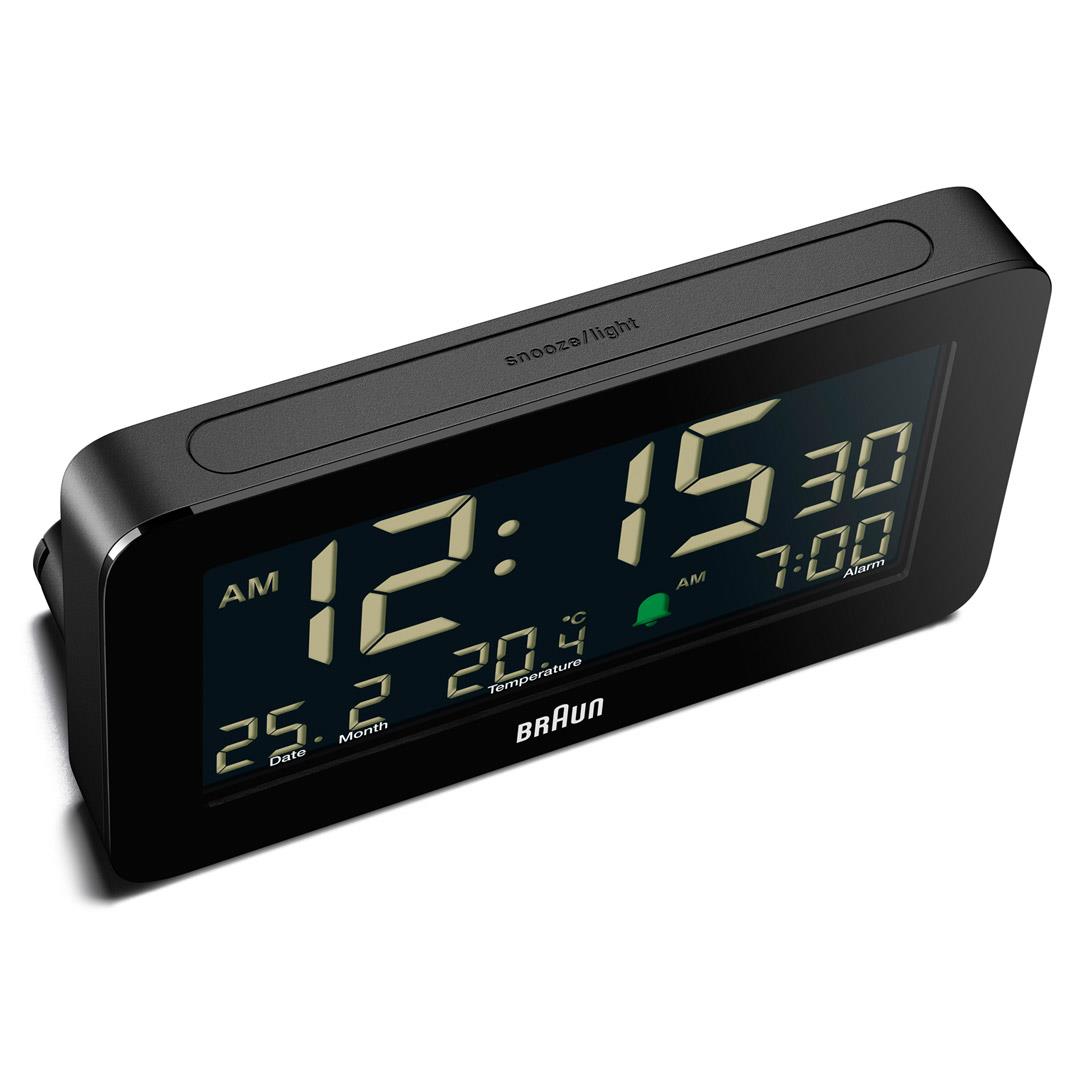 BC10 Braun Digital Alarm Clock Black Braun Clocks US