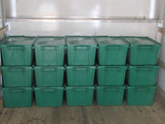 Reusable boxes on truck