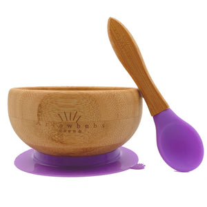 Organic  Baby Bamboo Bowl + Spoon Set (3 Colours)