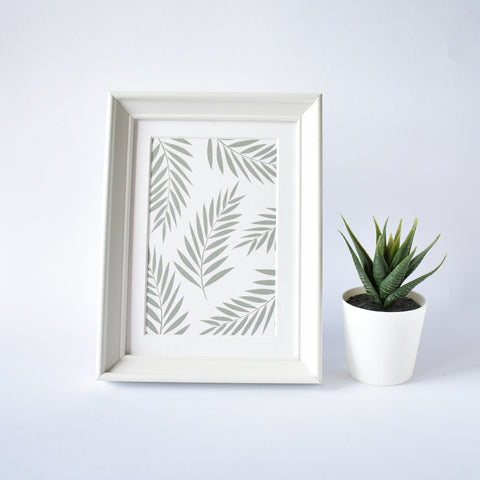 palm leaves botanical greeting card home decor elemente design