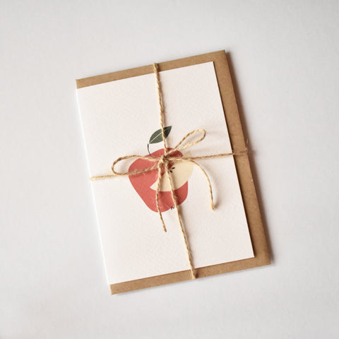 red apple greeting card envelope decoration elemente design