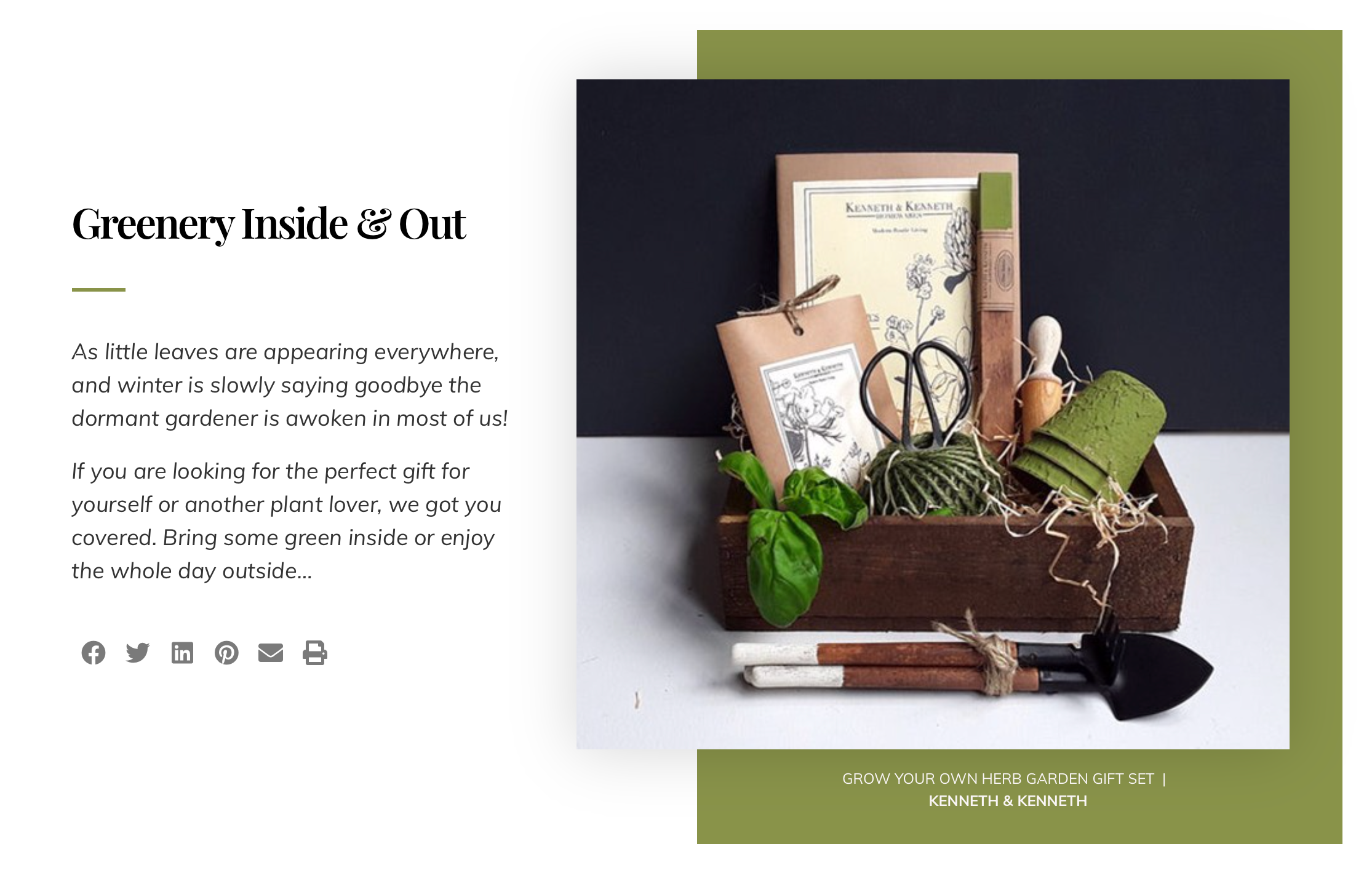 greenery inside & out press cookie