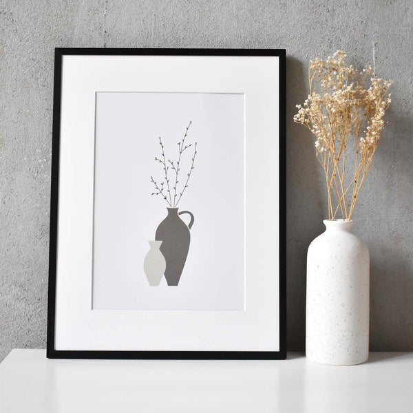 ceramic vases illustrated art print Elemente Design 