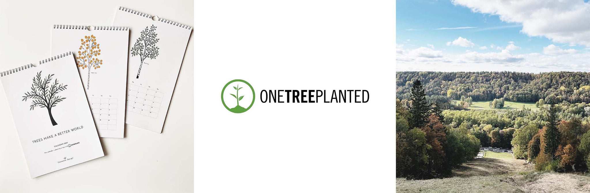 one tree planted for every calendar 2023 sold Elemente Design