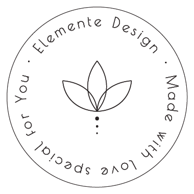 elemente design stamp made with love special for you