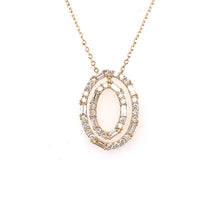 Load image into Gallery viewer, 18k Yellow Gold Double Oval Diamond Necklace
