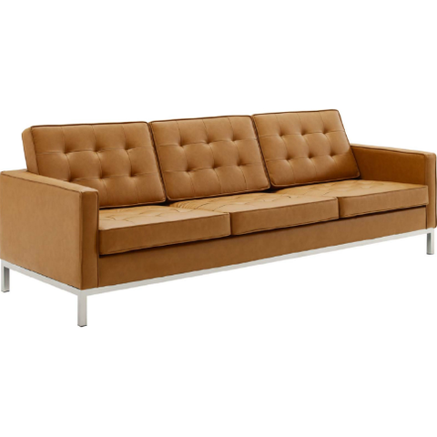 Leisure Tufted Upholstered Faux Leather Sofa and Loveseat Set - living-essentials