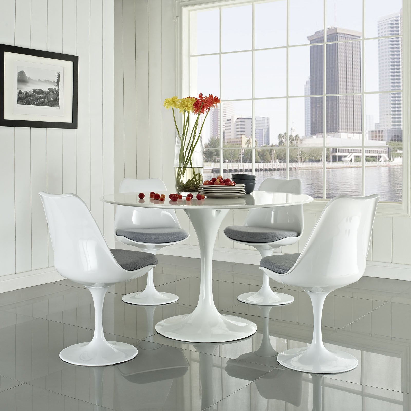 Saarinen Style Tulip Dining Side Chair Set Of 2 - EMFURN