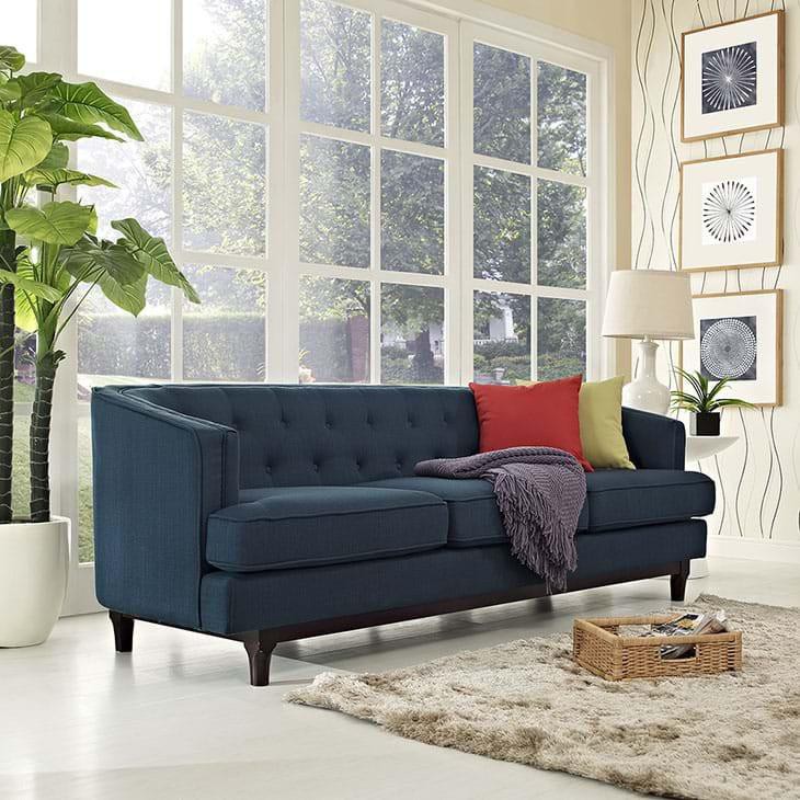 Reese Mid Century Modern Upholstered Sofa – EMFURN