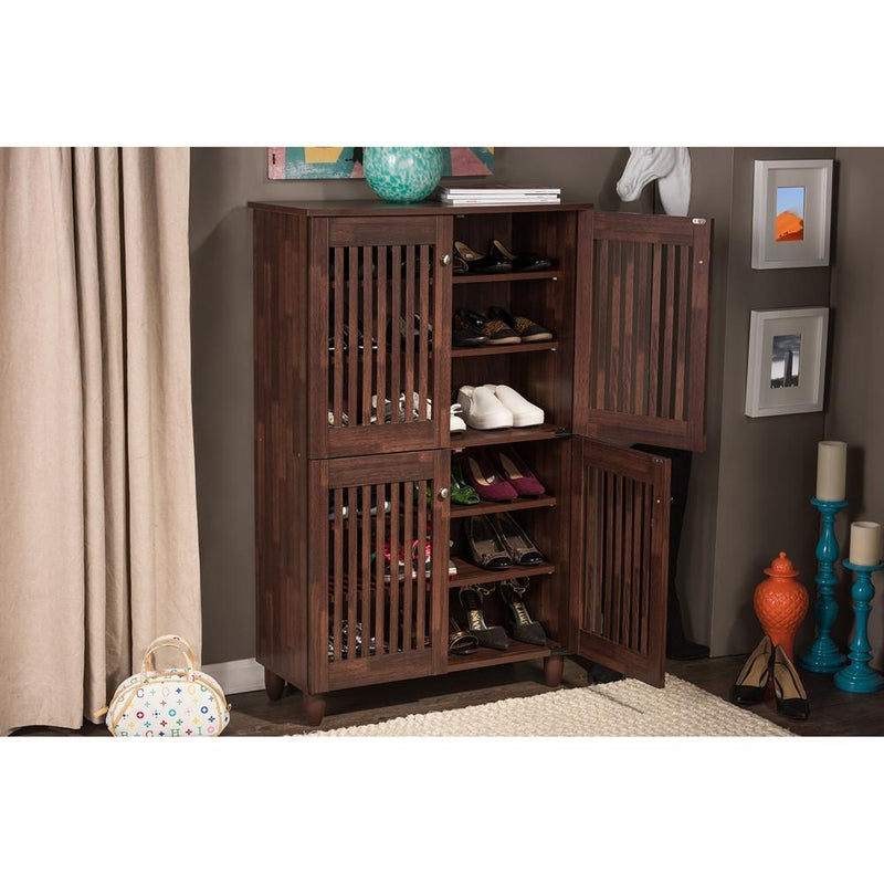 Roisin Wooden Entryway Shoe Storage Cabinet Emfurn