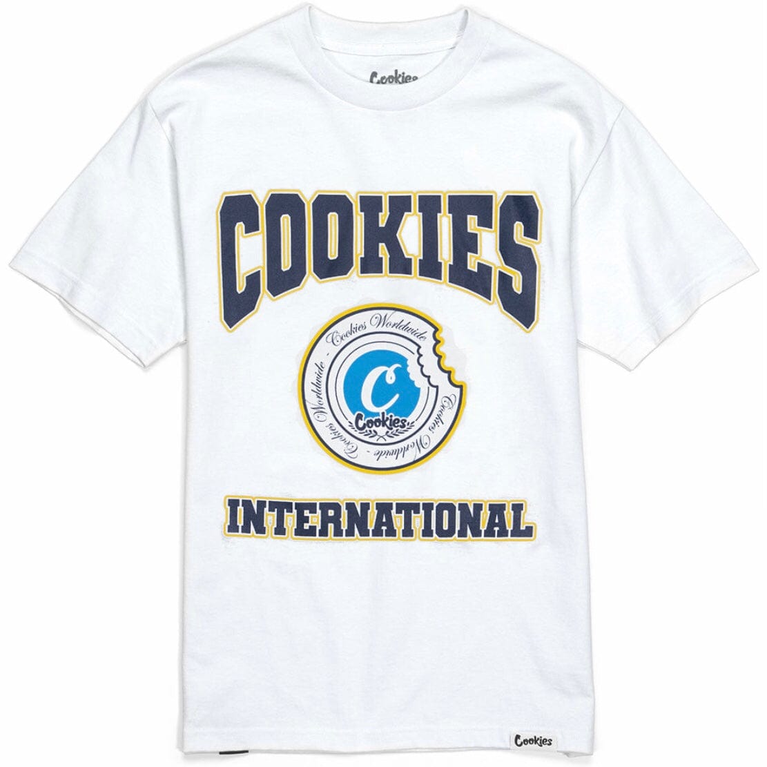 Cookies Double Up Logo Tee (White/Navy) 1561T6089