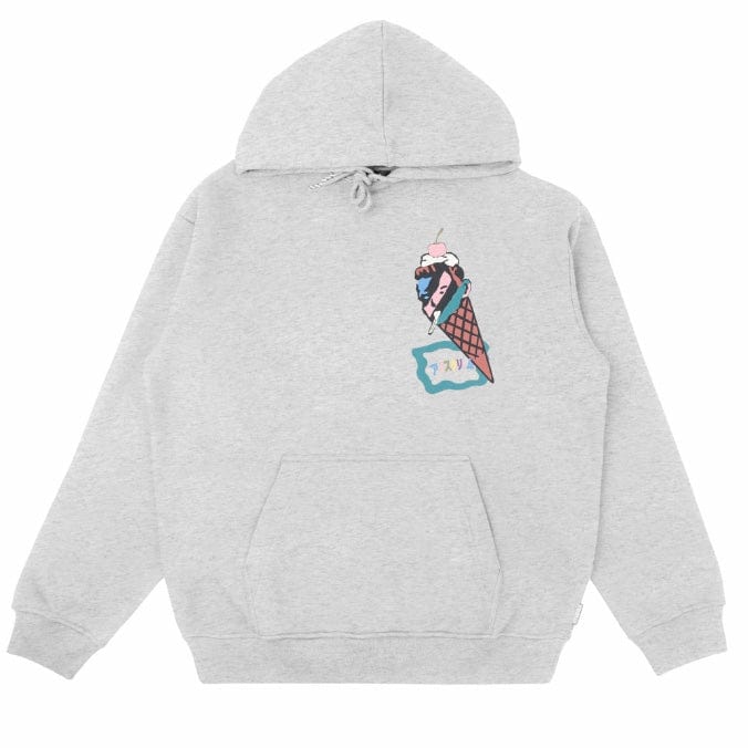 NEW ICE CREAM! 🔥 - Ice Cream Overlap Hoodie (Light Heather Grey