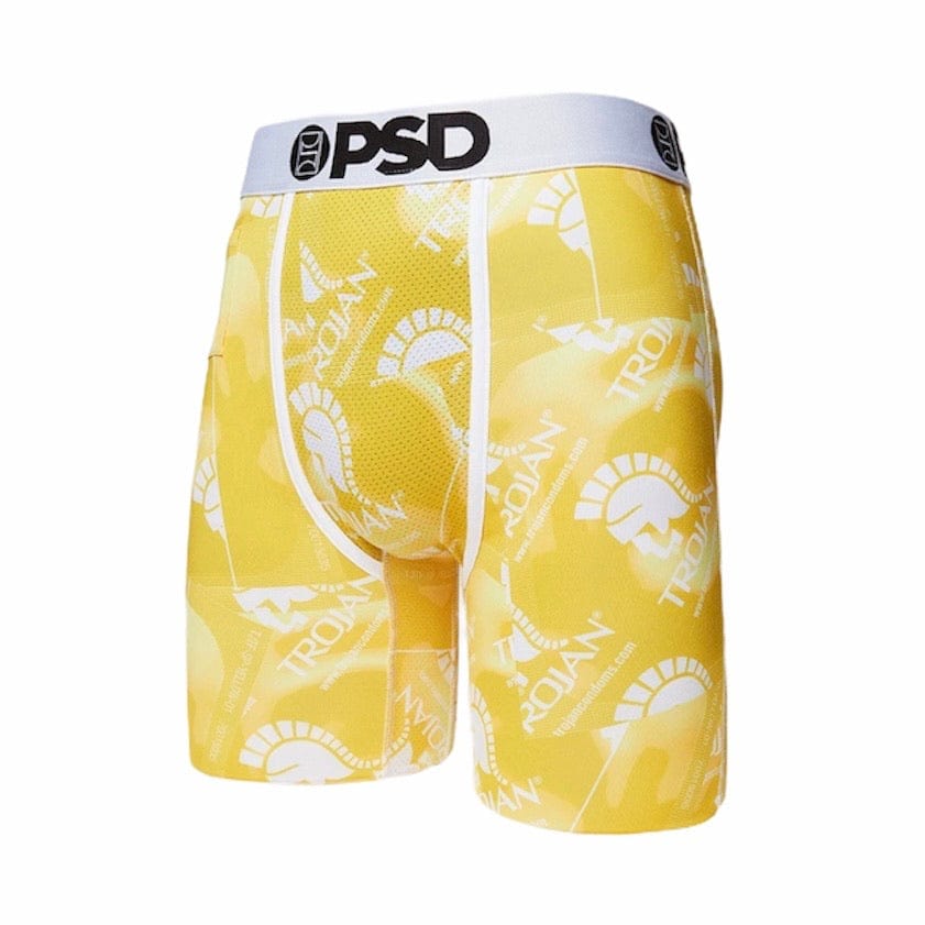 Board Short Yellow with Built In Pouch Underwear