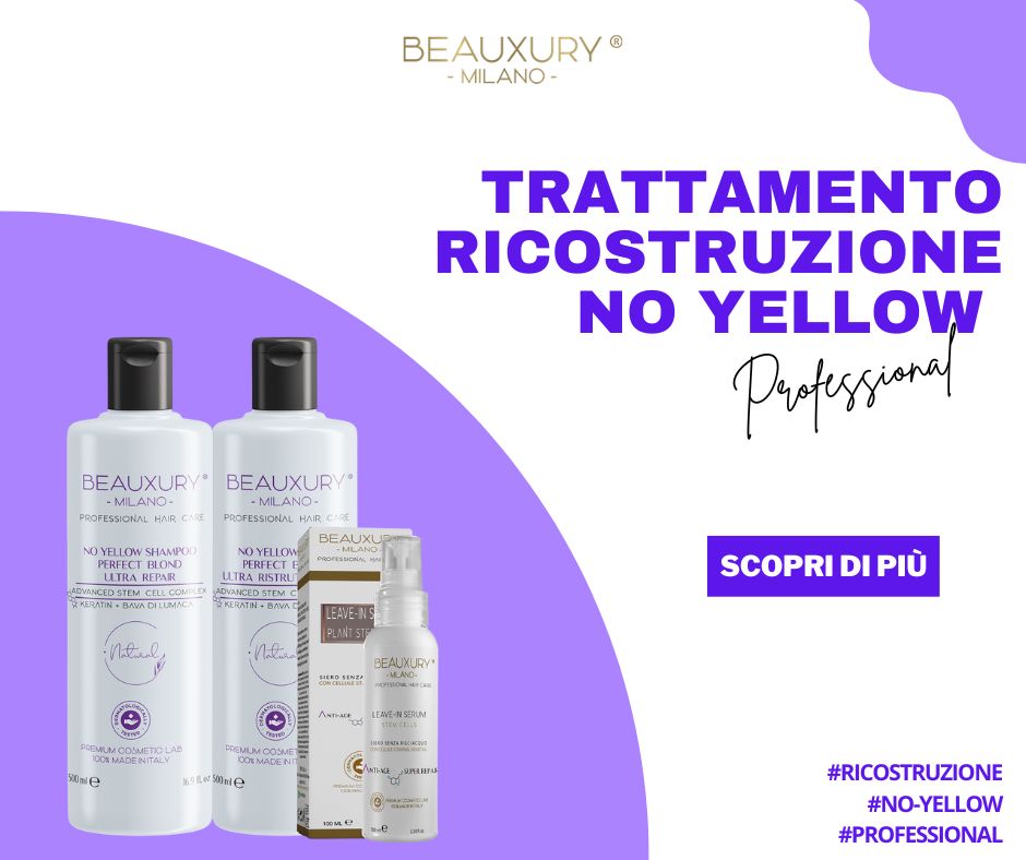 trattamento shampoo maschera no yellow antigiallo beauxury milano