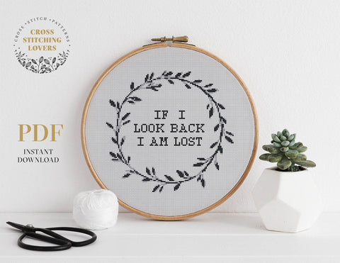 Let's Get Lost cross stitch PDF/pattern