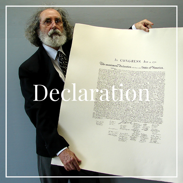 hand engraved declaration of independence available for purchase on dixie and grace william j stone