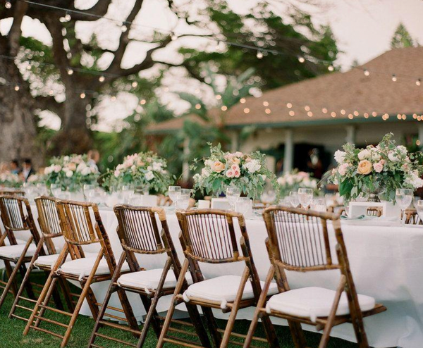 Bamboo Chairs for an Outdoor Wedding