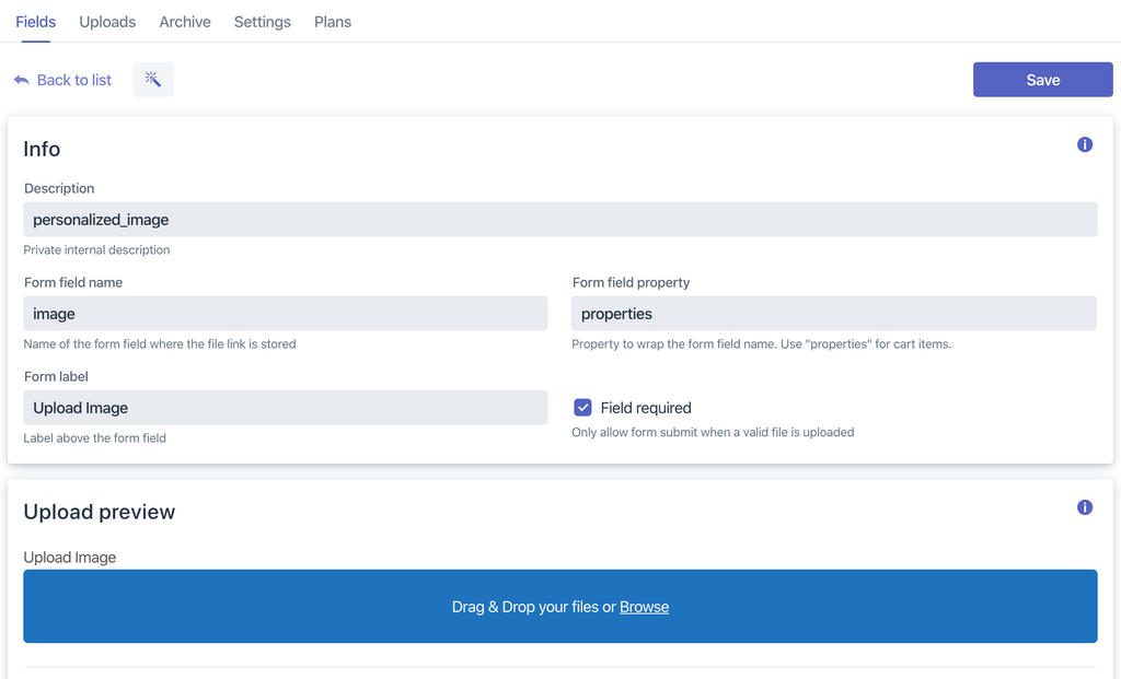 How to add a file upload on Shopify product pages – cloudlift