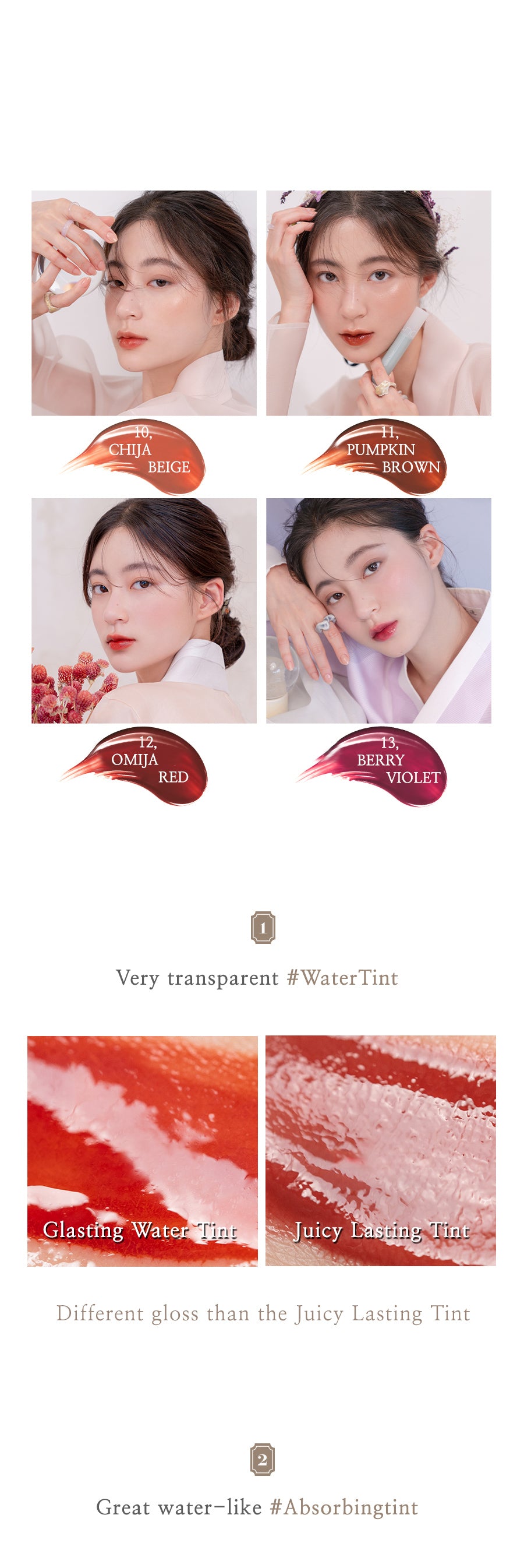rom&nd glasting tint hanbok project makeup k beauty Korean cosmetic road shop Australia shoping mall