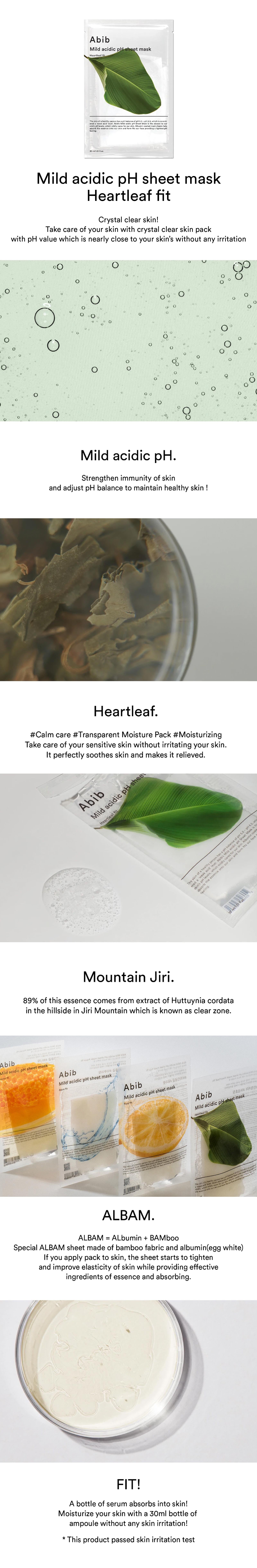 [Abib]Mild acidic pH sheet mask Heartleaf fit-2