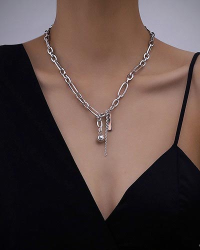 Bold Chain Vertical bar charm