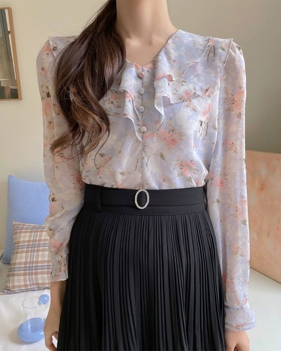 Rienne Flower Blouse Spring date friend daily look