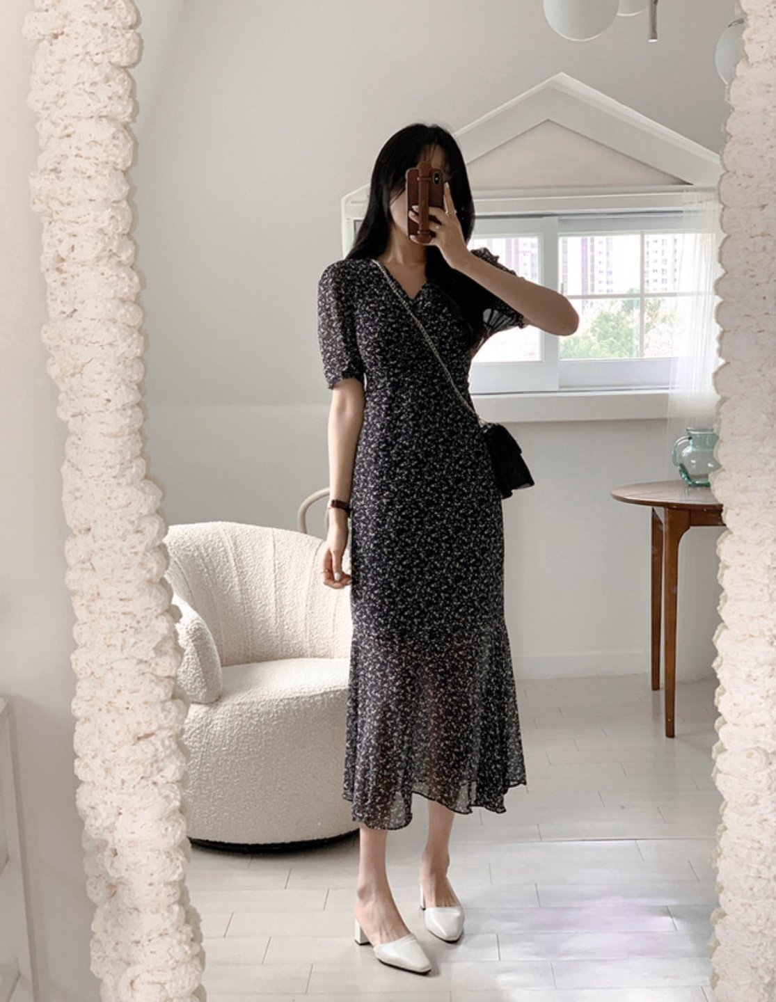 Slim Puff Dress lovely look date daily