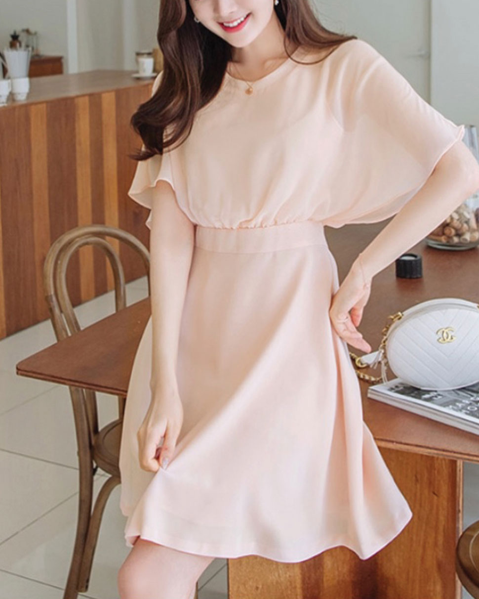 Tulip bell dress cape pastel