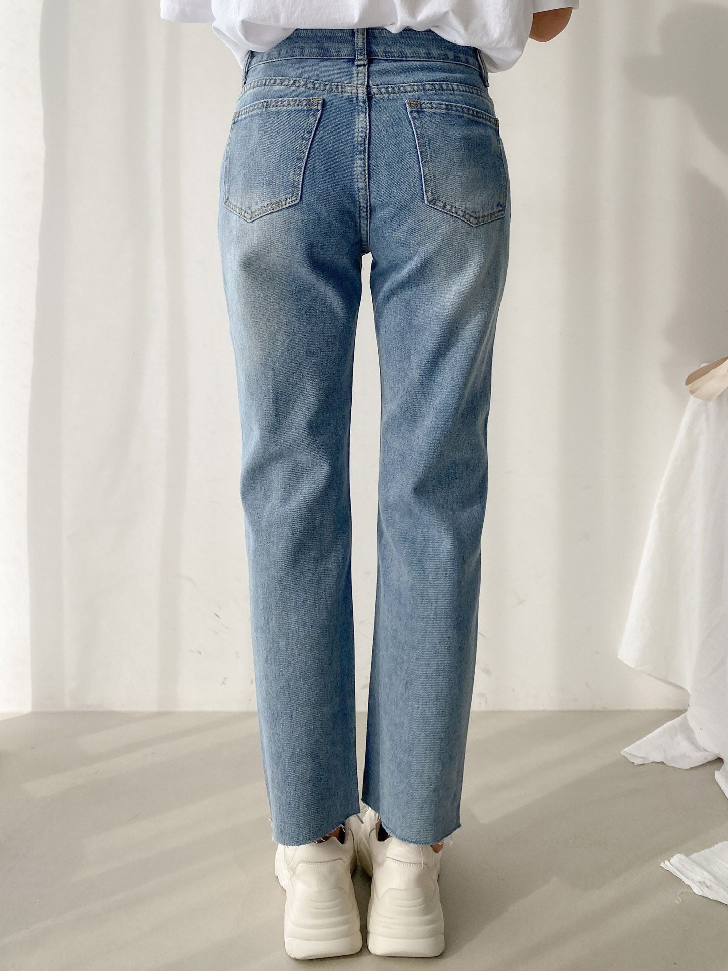 데미지 크롭 컷팅 청바지 한국 옷 가게 온라인 샵 스토어 damage crop cutting jeans korean fashion online home shopping shop store
