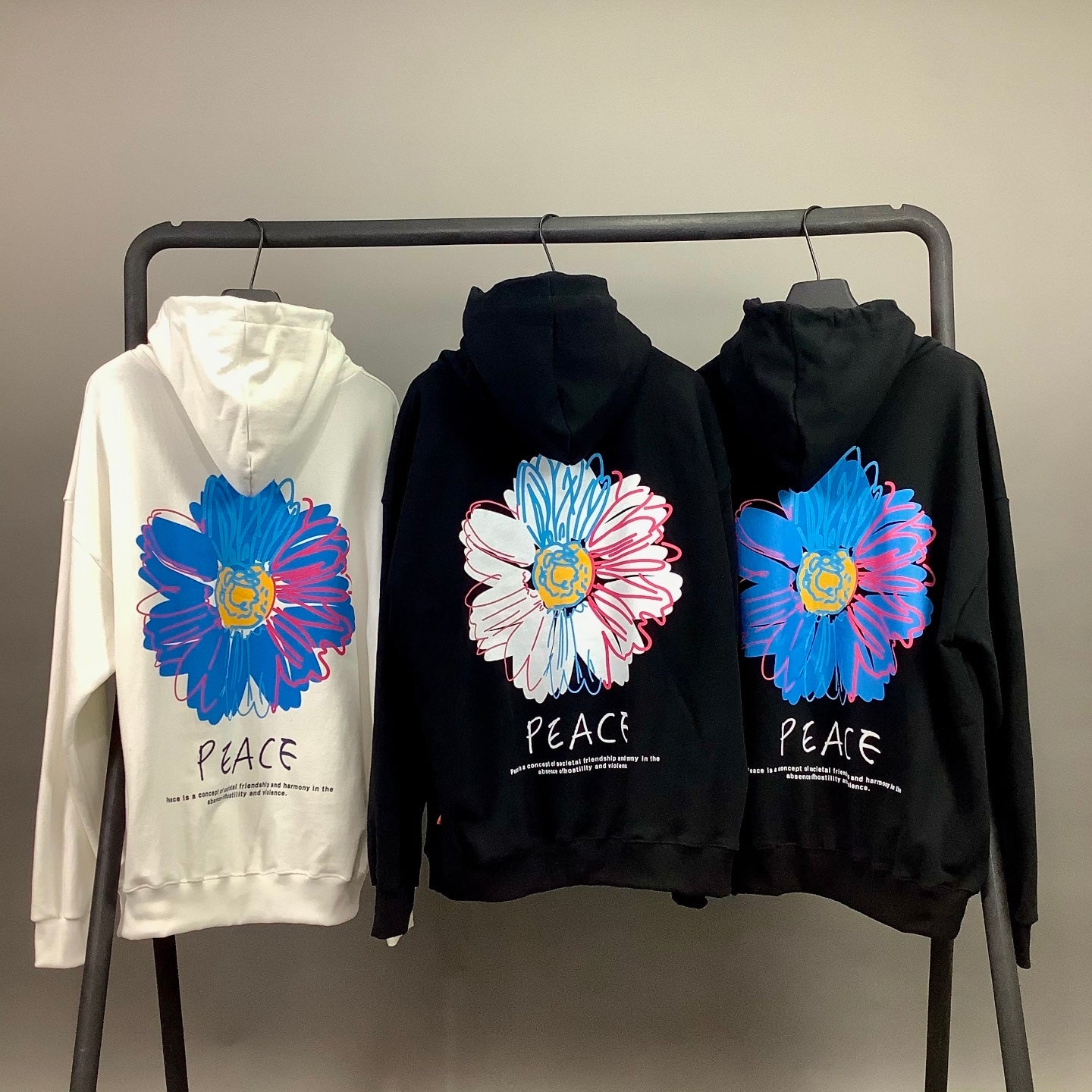 피스 플라워 후디 한국 온라인 쇼핑몰 peace flower hoodie korean online shopping mall