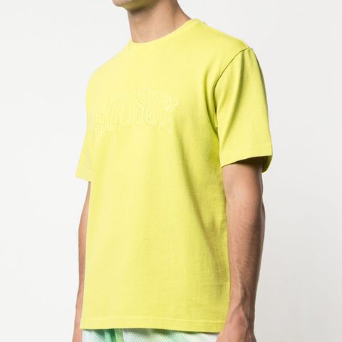 Stussy Arch Crew T-Shirt in Lime