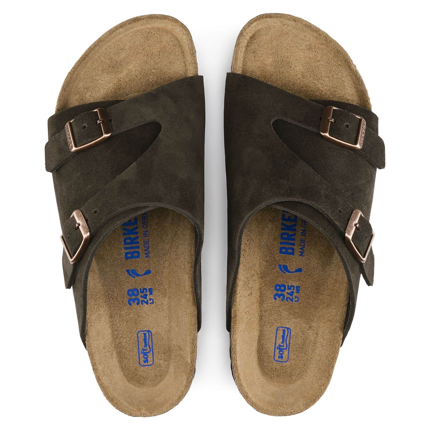 Birkenstock Zurich Suede Sandals Mocha 