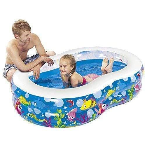 ''Jilong Figure 8 Pool - Large Childrens Pool with Fun Sea ANIMALs Print, for Children from 6 Years, 