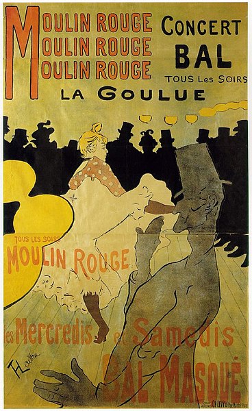 Art Nouveau Moulin Rouge -La Goulue -Toulouse Lautrec