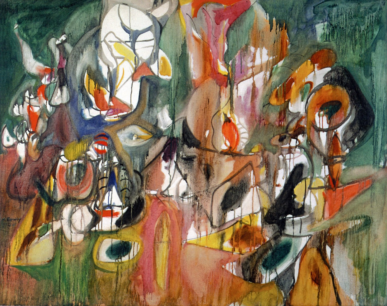 Abstract Expressionism - A Year the Milkweed by Arshile Gorky