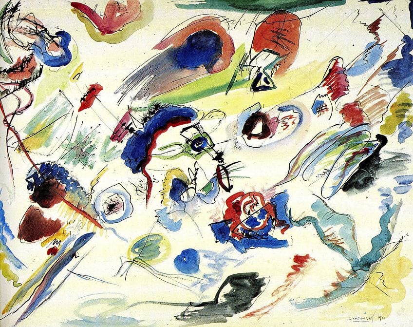 Prima acuarelă abstractă - Kandinsky