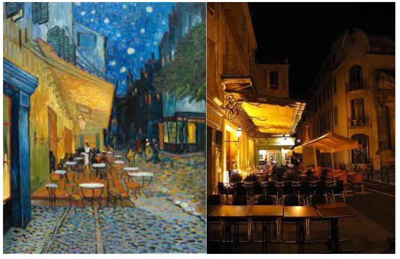 The Real Café Terrace at Night