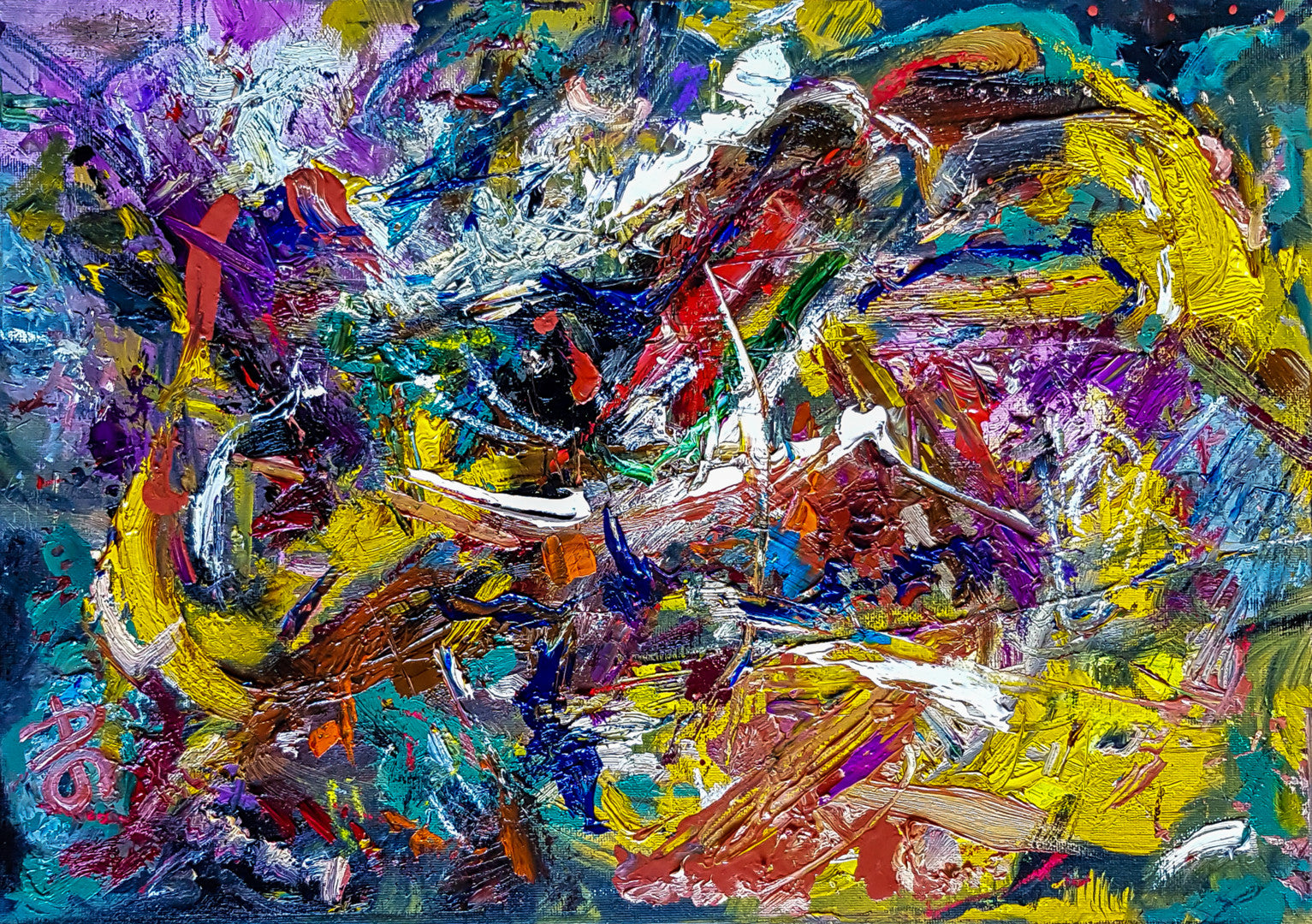 Expresionism abstract - pictură cu retne