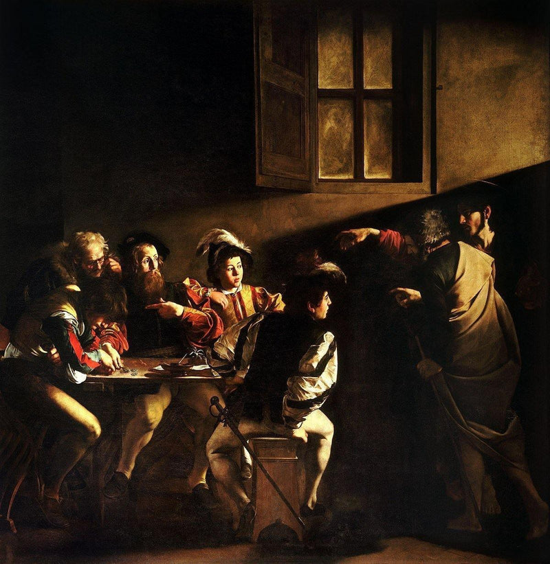 The call of San Mateo (the vocation of San Mateo) - Caravaggio