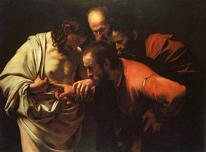 The disbelief of Santo Tomás - Caravaggio