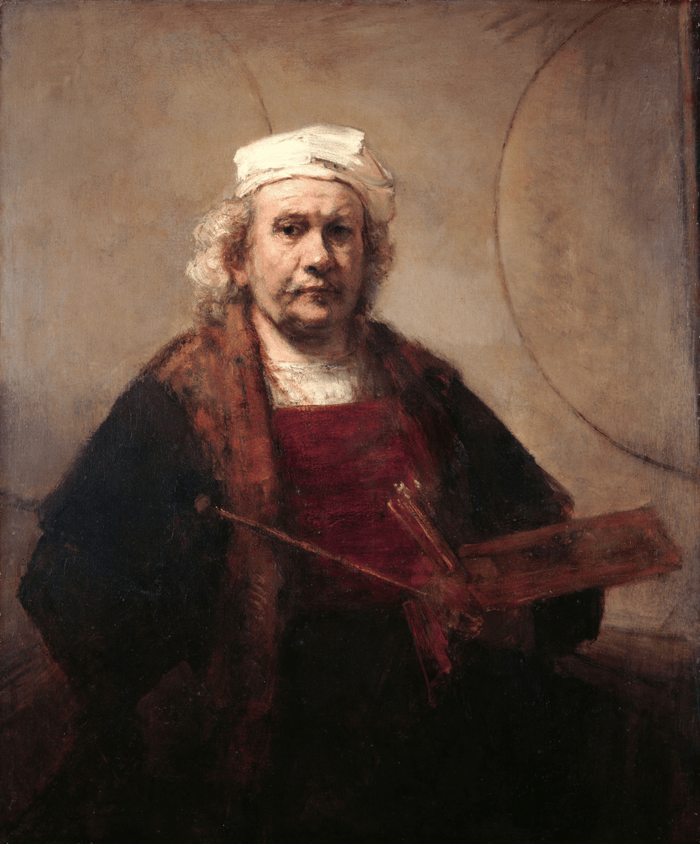 Self Portrait With Two Circles - Rembrandt