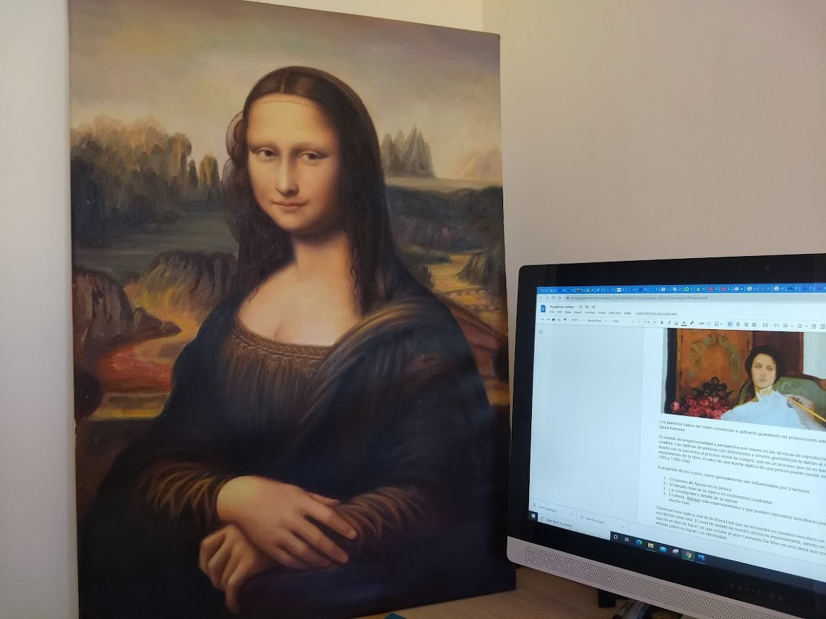 Réplica da Mona Lisa feita por Kuadros - Leonardo Da Vinci